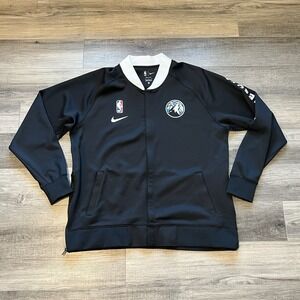 Nike Dri Fit Minnesota Timberwolves Jacket Mens XL Black NBA